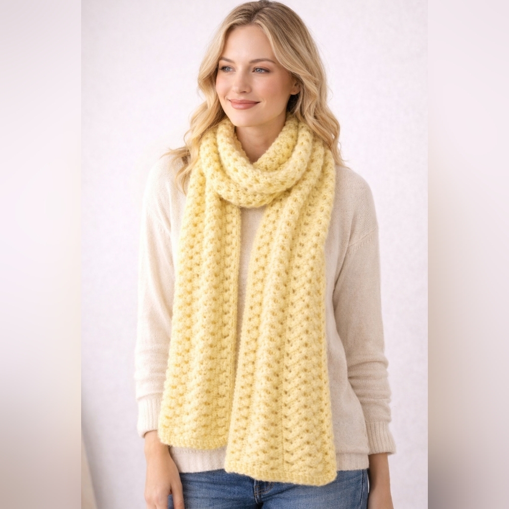 Cozy Yellow Knit Scarf